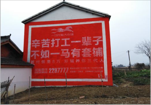 遂昌一马光彩墙体广告